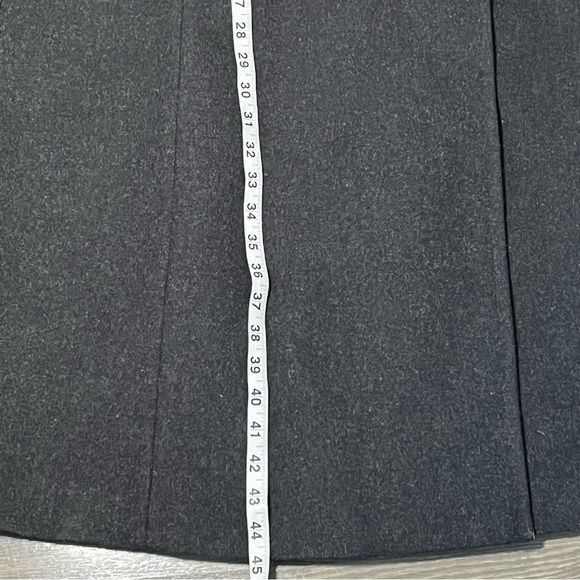 Donny Brook Womens Trench Coat Sz 14P Gray 100% Wool Lined Faux Fur Pocket - Picture 5 of 15